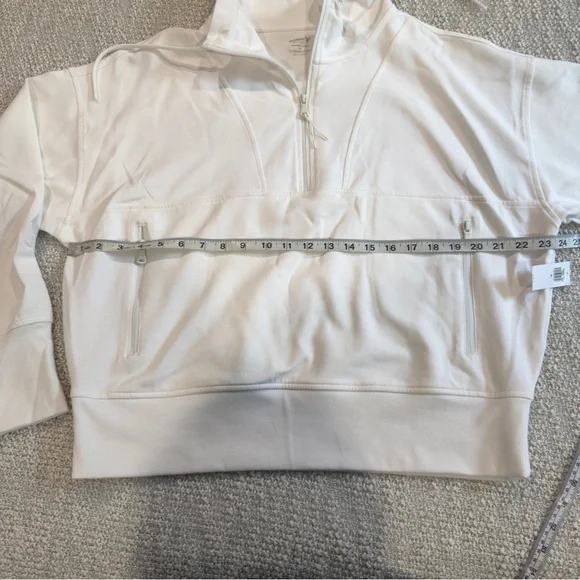 Old Navy Active White Fleece Pullover - Picture 2 of 5